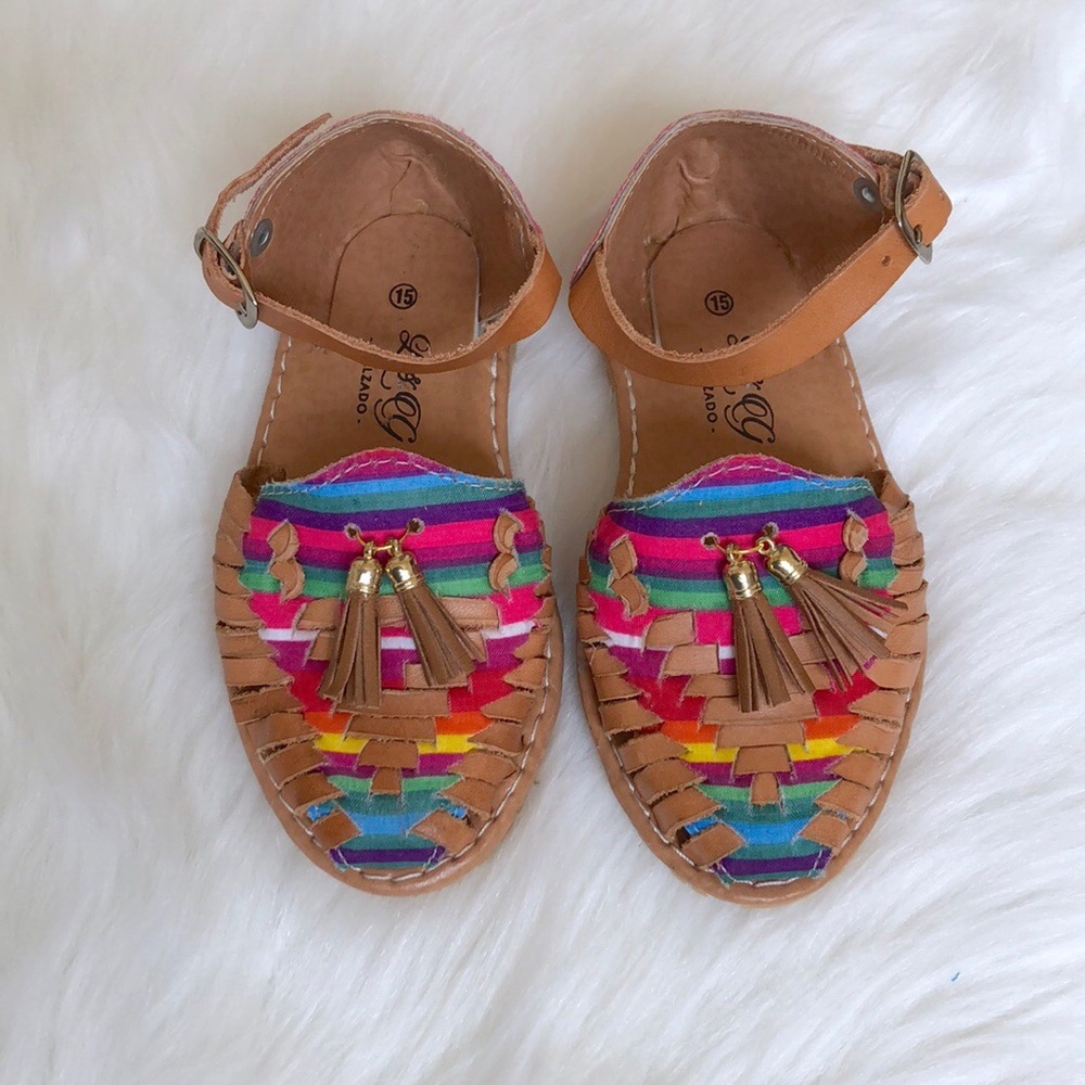 Rainbow huaraches with tassels - Picture 4 of 4